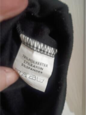 Black Long Sleeve Shirt with White Stripes and Button Detail